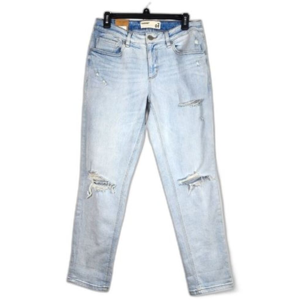 Garage Girlfriend Jeans Bleach Distressed Ripped Size 7